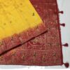 Mustard Handloom Banarasi Silk Saree