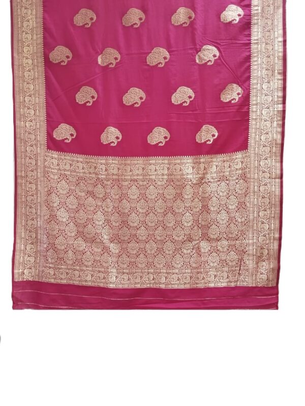 Magenta Handloom Banarasi Silk Saree