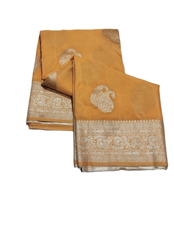 Yellow Handloom Banarasi Silk Saree