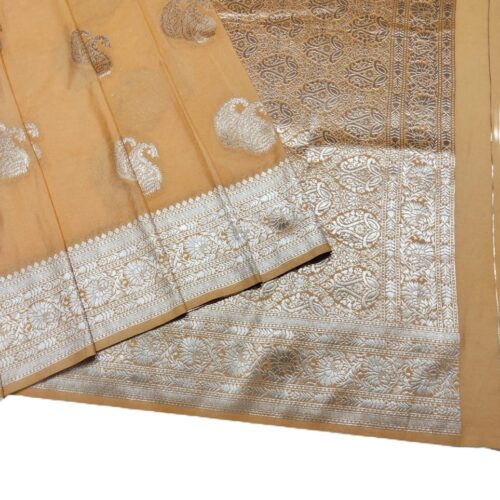 Yellow Handloom Banarasi Silk Saree