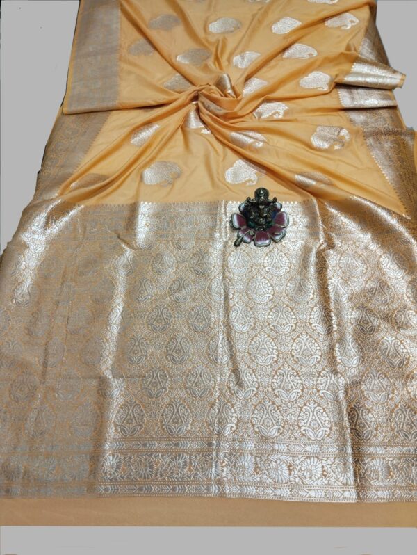 Yellow Handloom Banarasi Silk Saree