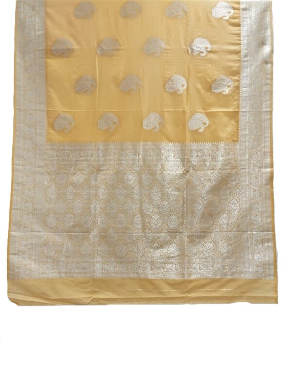 Yellow Handloom Banarasi Silk Saree