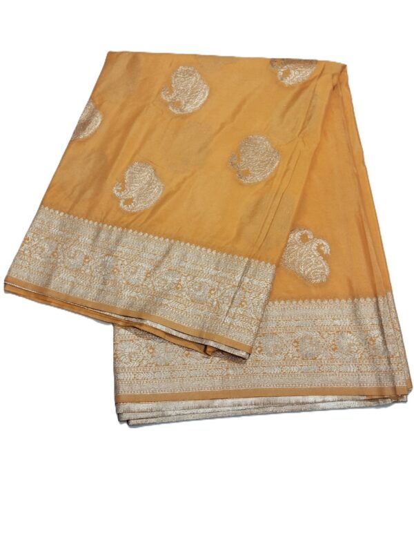 Yellow Handloom Banarasi Silk Saree