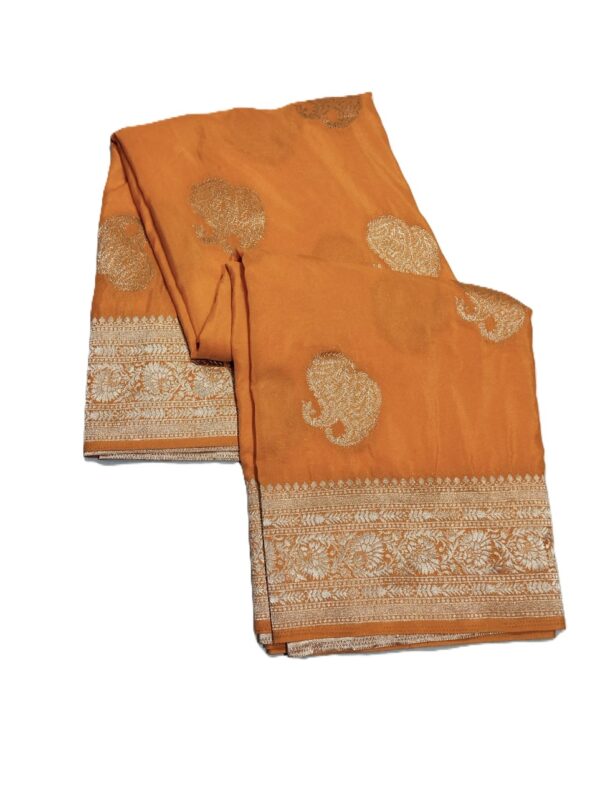 Mustard Yellow Handloom Banarasi Silk Saree
