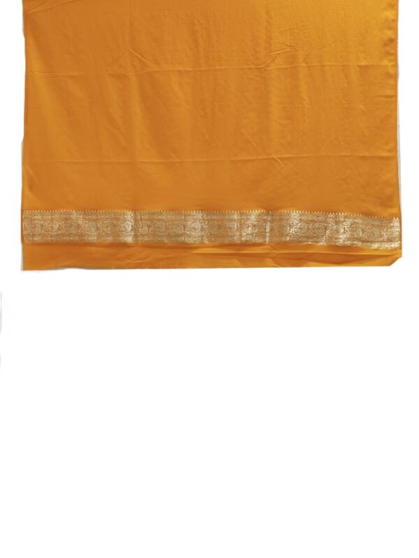 Mustard Yellow Handloom Banarasi Silk Saree