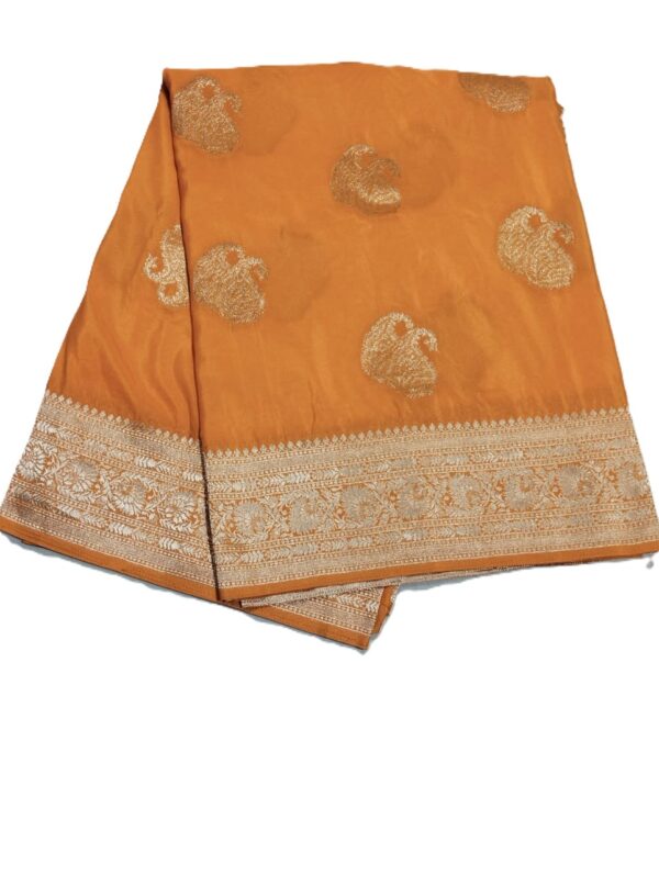 Mustard Yellow Handloom Banarasi Silk Saree