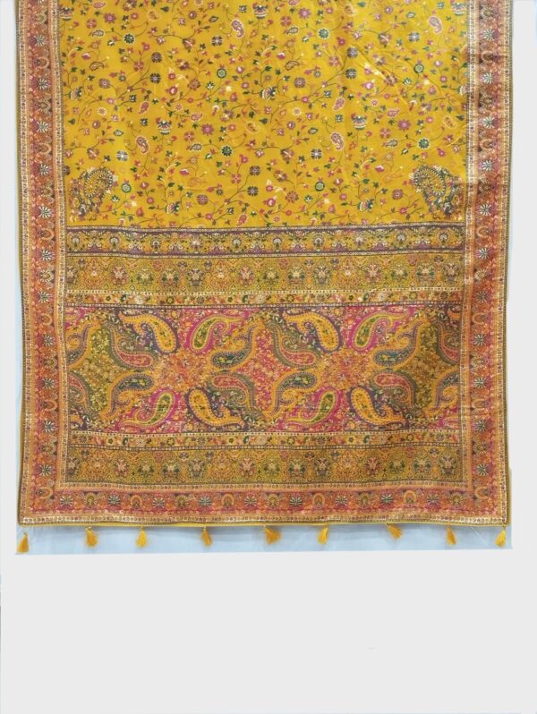 Mustard Yellow Handloom Banarasi Silk Saree