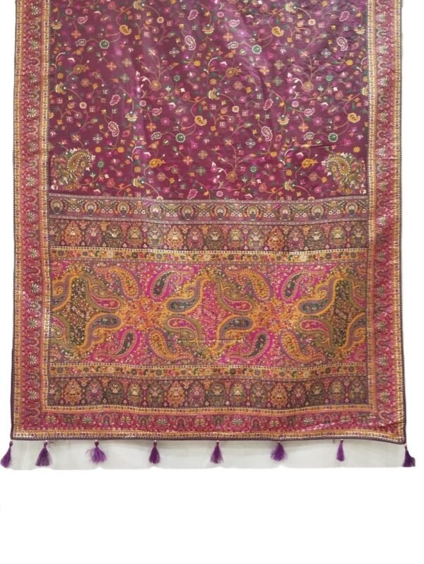 BS002264-5(1) Purple Handloon Banarasi Silk Saree