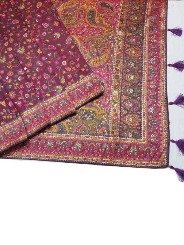 BS002264-5(3) Purple Handloon Banarasi Silk Saree