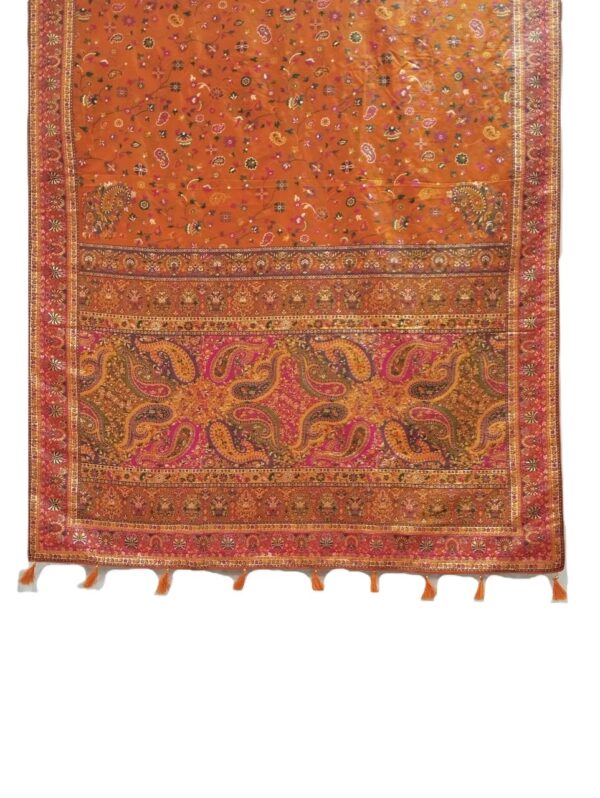 Orange Handloom Banarasi Silk Saree