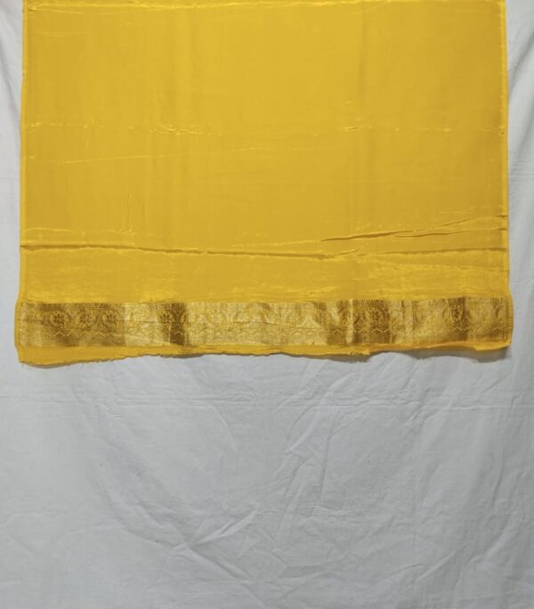 Yellow Handloom Banarasi Silk Saree