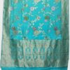 Turquoise Handloom Banarasi Silk Saree