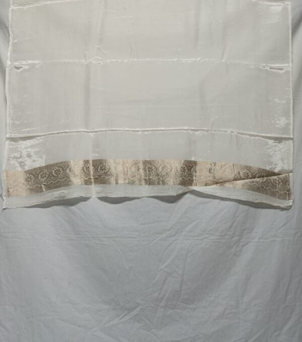 Off White Handloom Banarasi Silk Saree