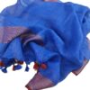 Blue Pure Linen Handloom Dupatta