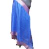 Blue Pure Linen Handloom Dupatta