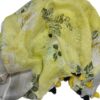 Yellow Digital Print Pure Linen Dupatta
