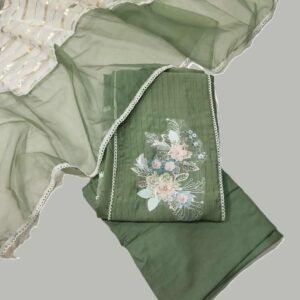 Green Organza Suit