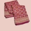 Magenta Handloom Pure Khaddi Banarasi Saree