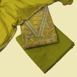 Olive Green Maslin Suit
