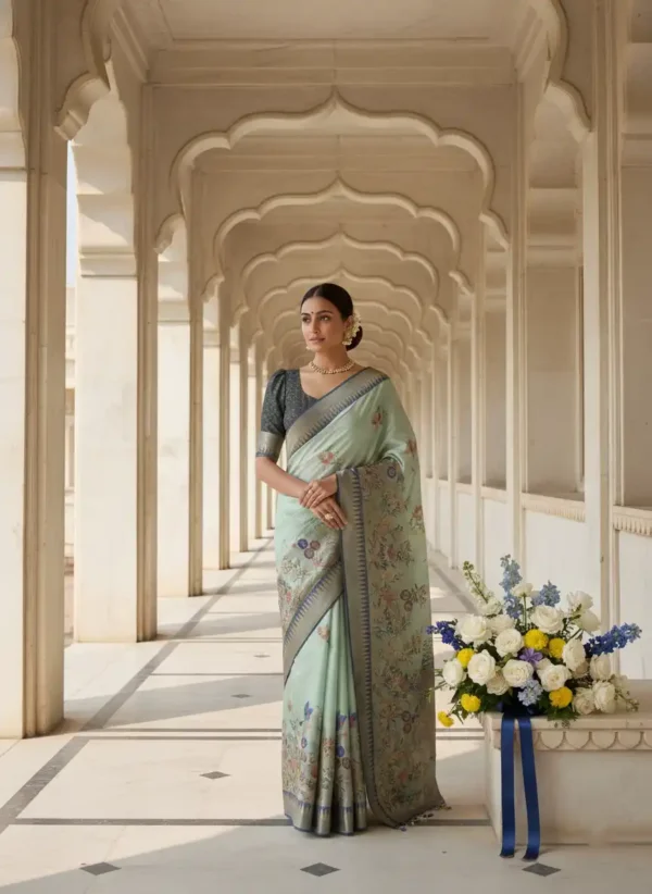 Pista Kanjivaram Silk Saree Pista Kanjivaram Silk Saree