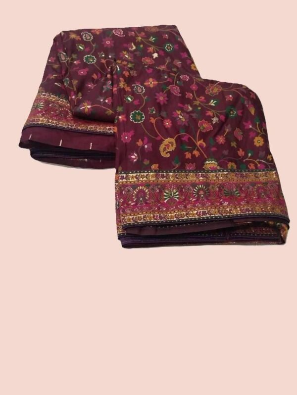 Purple Banarasi Silk Saree handloom banarasi silk saree