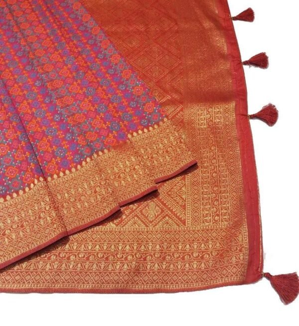 red banarasi silk saree