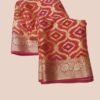 Red Handloom Pure Khaddi Banarasi Saree