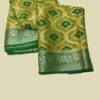 Yellow Handloom Pure Khaddi Banarasi Saree