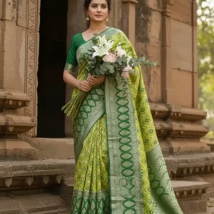 Yellow Pure Khaddi Saree