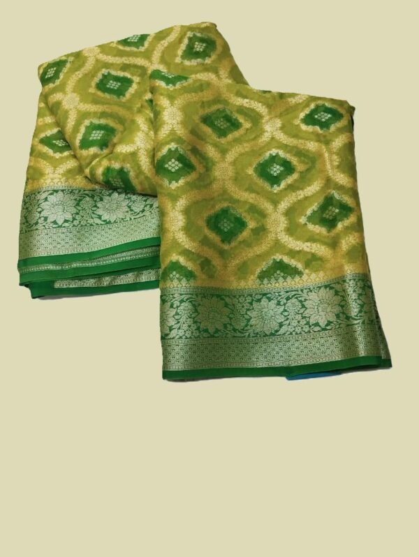 Yellow Handloom Pure Khaddi Banarasi Saree