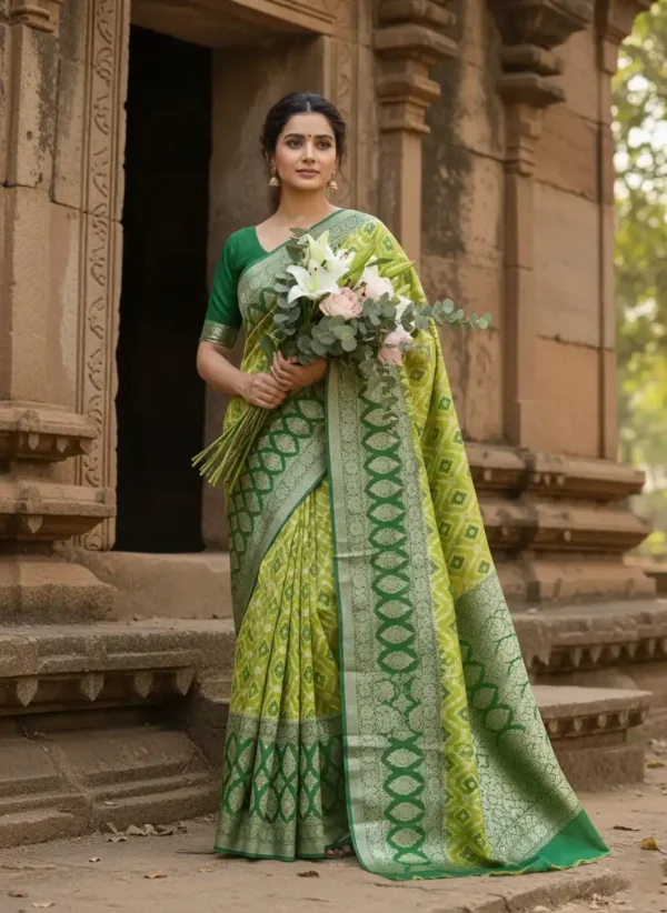 Yellow Pure Khaddi Saree