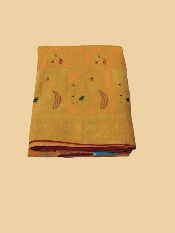 Yellow Designer Silk Saree