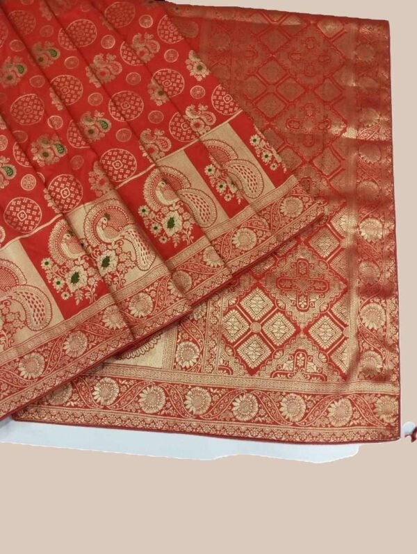 Red Designer Silk Saree