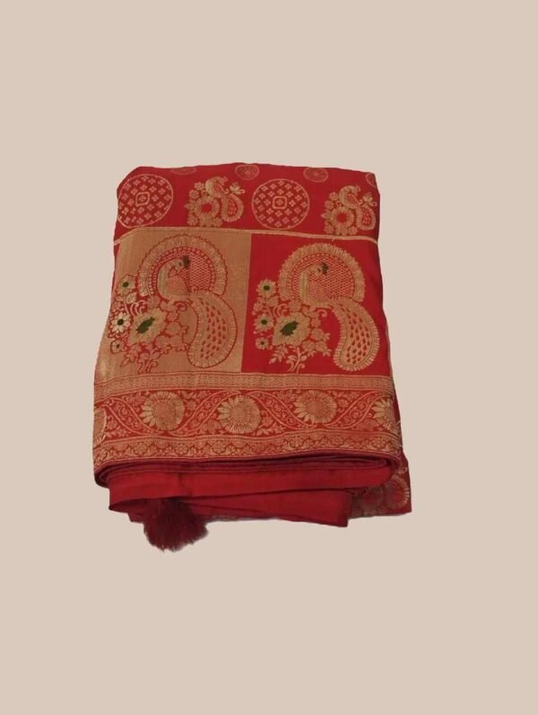 Red Designer Silk Saree
