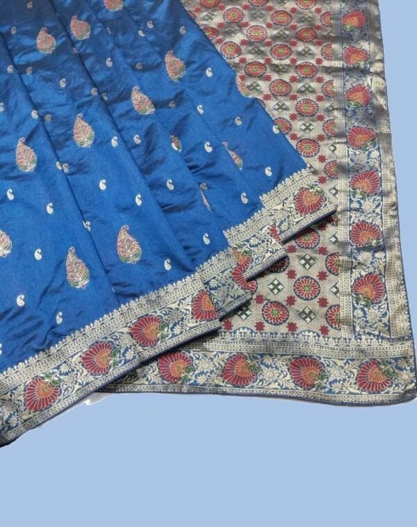 Blue Designer Silk Saree