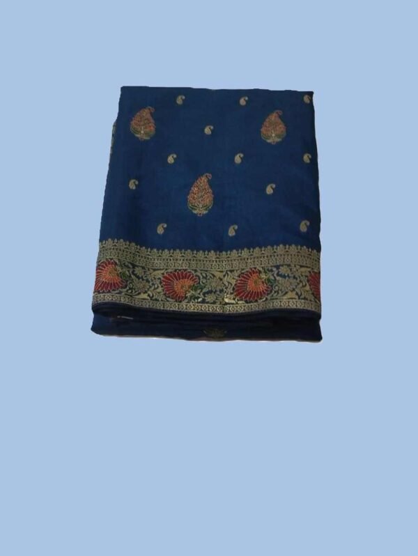 Blue Designer Silk Saree