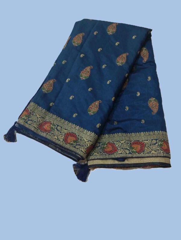 Blue Designer Silk Saree