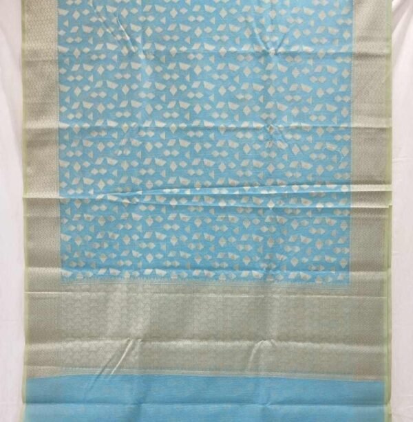 Pastel Blue Pure Cotton Saree Function wear saree for modern women