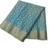 Pastel Blue Pure Cotton Saree Function wear saree for modern women