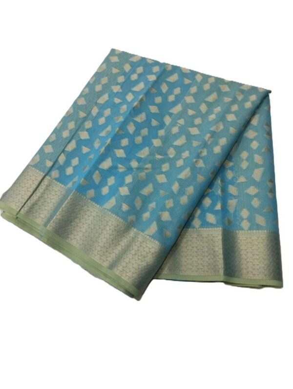 Pastel Blue Pure Cotton Saree Function wear saree for modern women