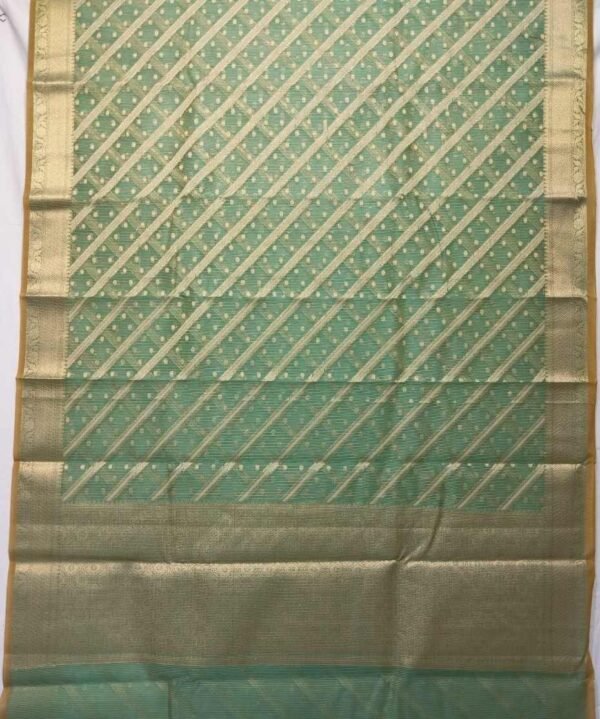 Green Pure Cotton Saree Green Handloom Pure Cotton Saree