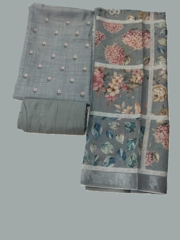 BS001918-2(2) Light Blue Pure Linen Unstitched Suit