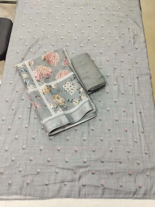 BS001918-2(5) Light Blue Pure Linen Unstitched Suit