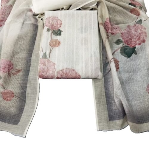 Digital Print Pure Linen Unstitched Suit