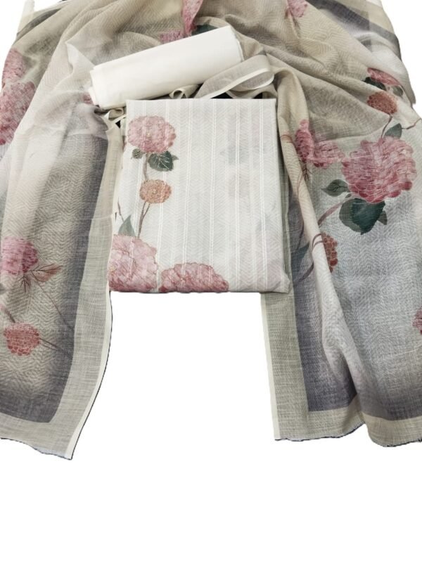 Digital Print Pure Linen Unstitched Suit