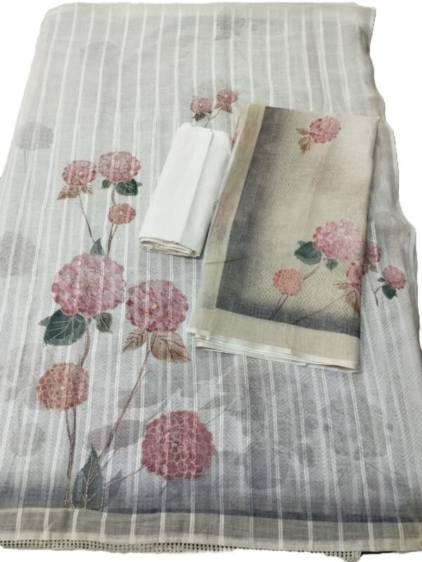 Digital Print Pure Linen Unstitched Suit