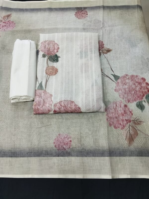 Digital Print Pure Linen Unstitched Suit