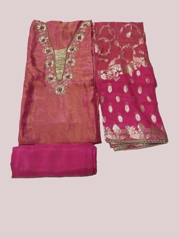 Copper Pure Shimmer Unstitched Suit
