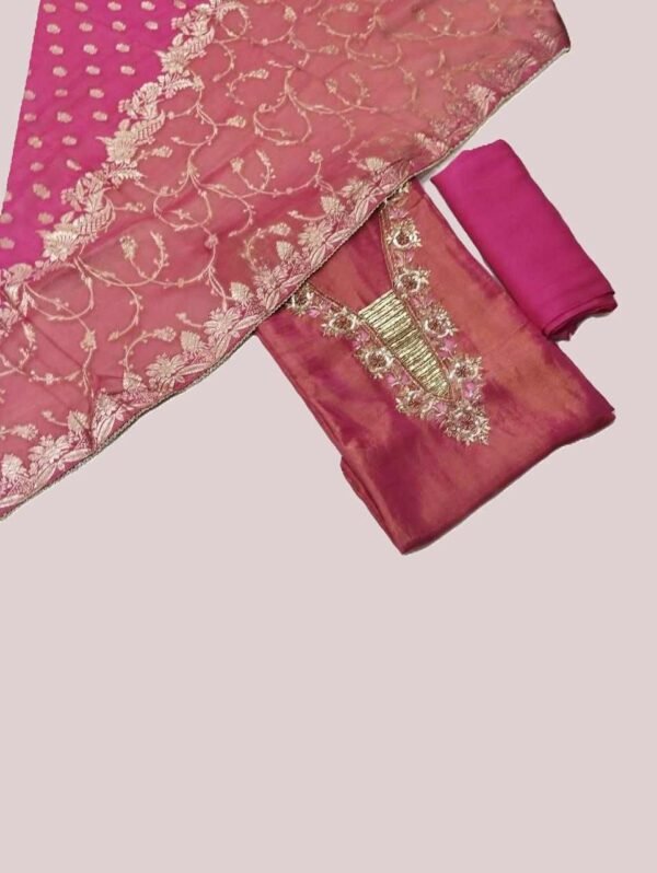Copper Pure Shimmer Unstitched Suit