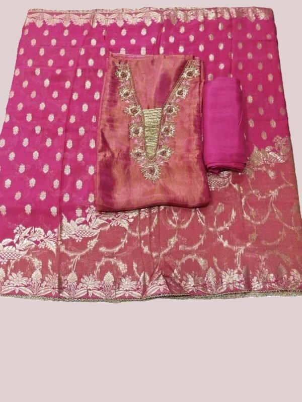 Copper Pure Shimmer Unstitched Suit